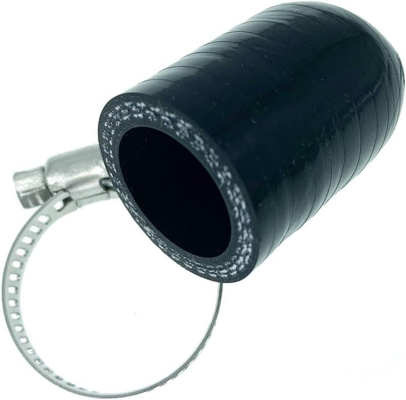 bekelan 25/32" (20mm) Black Universal Reinforced Silicone Coolant Cap With Clamp For bypass heater Vacuum Water Port Protective End Cap Kit - Image 1